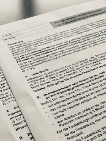 Was muss in die Erbschaftssteuererklärung?